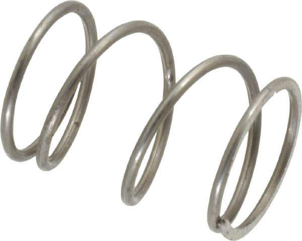 Value Collection - 0.72" OD, 0.054" Wire, 1" Free Length, Music Wire Compression Stock Springs Spring - 15.12 Lb Spring Rating - Eagle Tool & Supply