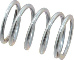 Value Collection - 0.72" OD, 0.072" Wire, 1" Free Length, Music Wire Compression Stock Springs Spring - 41.15 Lb Spring Rating - Eagle Tool & Supply