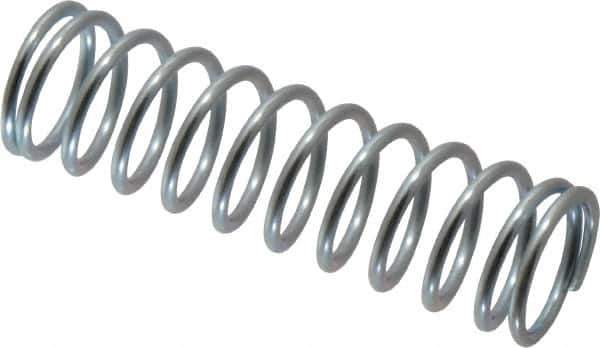 Value Collection - 0.72" OD, 0.072" Wire, 2-1/2" Free Length, Music Wire Compression Stock Springs Spring - 14.95 Lb Spring Rating - Eagle Tool & Supply