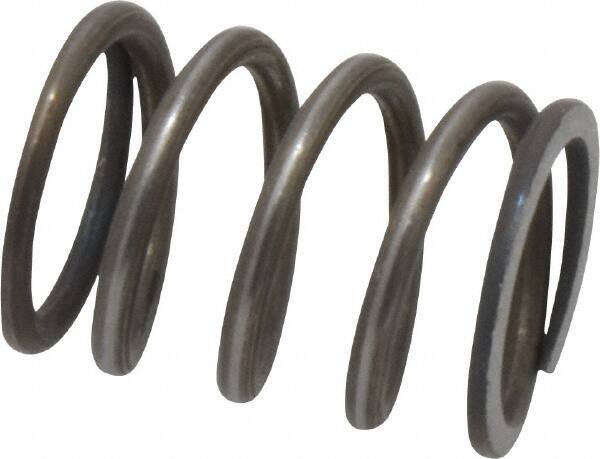 Value Collection - 0.72" OD, 0.08" Wire, 1" Free Length, Music Wire Compression Stock Springs Spring - 61.34 Lb Spring Rating - Eagle Tool & Supply