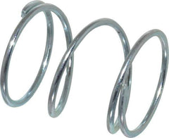 Value Collection - 0.85" OD, 0.054" Wire, 1" Free Length, Music Wire Compression Stock Springs Spring - 12.22 Lb Spring Rating - Eagle Tool & Supply