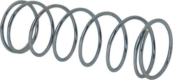 Value Collection - 0.85" OD, 0.054" Wire, 2-1/2" Free Length, Music Wire Compression Stock Springs Spring - 4.55 Lb Spring Rating - Eagle Tool & Supply
