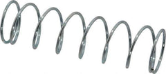 Value Collection - 0.85" OD, 0.054" Wire, 3" Free Length, Music Wire Compression Stock Springs Spring - 3.77 Lb Spring Rating - Eagle Tool & Supply