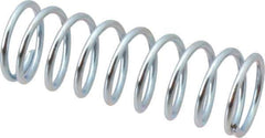 Value Collection - 0.85" OD, 0.08" Wire, 2-1/2" Free Length, Music Wire Compression Stock Springs Spring - 16.6 Lb Spring Rating - Eagle Tool & Supply