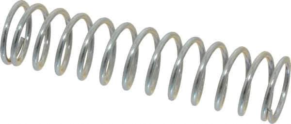 Value Collection - 0.85" OD, 0.08" Wire, 3-1/2" Free Length, Music Wire Compression Stock Springs Spring - 11.63 Lb Spring Rating - Eagle Tool & Supply