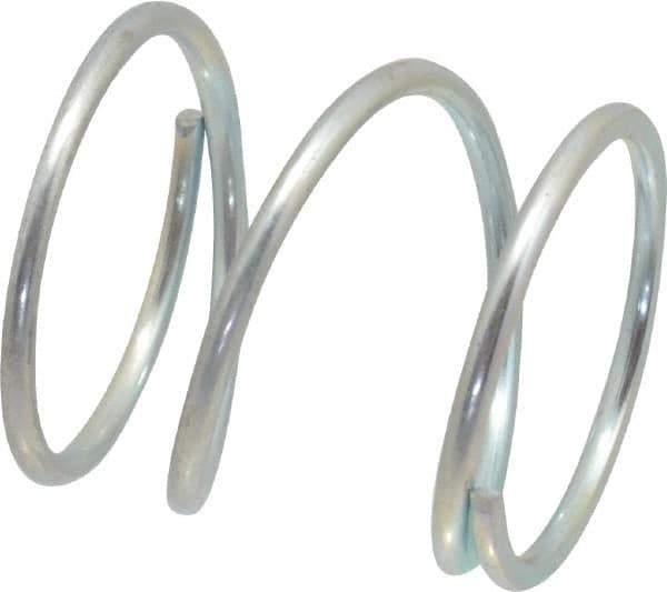 Value Collection - 0.975" OD, 0.072" Wire, 1" Free Length, Music Wire Compression Stock Springs Spring - 26.32 Lb Spring Rating - Eagle Tool & Supply
