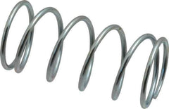Value Collection - 0.975" OD, 0.072" Wire, 2" Free Length, Music Wire Compression Stock Springs Spring - 12.14 Lb Spring Rating - Eagle Tool & Supply
