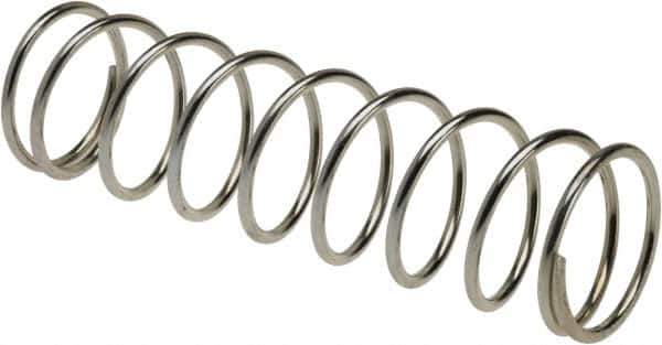 Value Collection - 0.975" OD, 0.072" Wire, 3-1/2" Free Length, Music Wire Compression Stock Springs Spring - 6.71 Lb Spring Rating - Eagle Tool & Supply