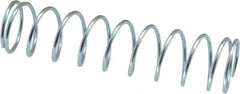 Value Collection - 0.975" OD, 0.08" Wire, 4" Free Length, Music Wire Compression Stock Springs Spring - 6.88 Lb Spring Rating - Eagle Tool & Supply