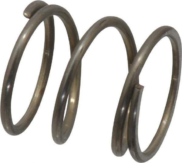 Value Collection - 0.975" OD, 0.08" Wire, 1" Free Length, Music Wire Compression Stock Springs Spring - 37.8 Lb Spring Rating - Eagle Tool & Supply