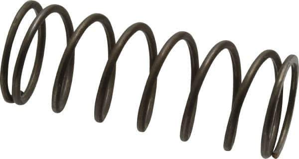 Value Collection - 0.975" OD, 0.08" Wire, 2-1/2" Free Length, Music Wire Compression Stock Springs Spring - 13.57 Lb Spring Rating - Eagle Tool & Supply