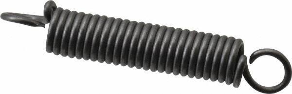 Made in USA - 1/8" OD, 3.17 Lb Max Load, 1.07" Max Ext Len, 0.02" Wire Diam Spring - 8.27 Lb/In Rating, 0.57 Lb Init Tension, 3/4" Free Length - Eagle Tool & Supply