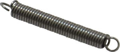 Made in USA - 1/8" OD, 3.17 Lb Max Load, 1.49" Max Ext Len, 0.02" Wire Diam Spring - 5.44 Lb/In Rating, 0.57 Lb Init Tension, 1" Free Length - Eagle Tool & Supply