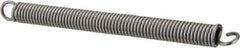 Made in USA - 1/8" OD, 3.17 Lb Max Load, 2.32" Max Ext Len, 0.02" Wire Diam Spring - 3.2 Lb/In Rating, 0.57 Lb Init Tension, 1-1/2" Free Length - Eagle Tool & Supply