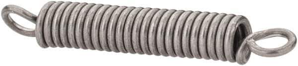 Made in USA - 1/8" OD, 4.76 Lb Max Load, 0.96" Max Ext Len, 0.023" Wire Diam Spring - 18.27 Lb/In Rating, 0.92 Lb Init Tension, 3/4" Free Length - Eagle Tool & Supply