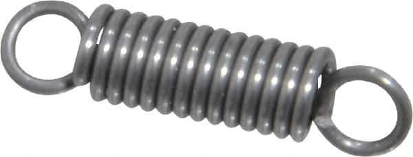 Made in USA - 3/16" OD, 8.23 Lb Max Load, 0.91" Max Ext Len, 0.032" Wire Diam Spring - 37.76 Lb/In Rating, 1.9 Lb Init Tension, 3/4" Free Length - Eagle Tool & Supply