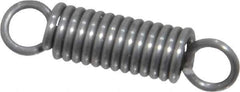 Made in USA - 3/16" OD, 8.23 Lb Max Load, 0.91" Max Ext Len, 0.032" Wire Diam Spring - 37.76 Lb/In Rating, 1.9 Lb Init Tension, 3/4" Free Length - Eagle Tool & Supply