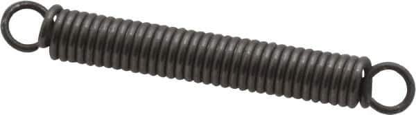 Made in USA - 3/16" OD, 8.23 Lb Max Load, 2.03" Max Ext Len, 0.032" Wire Diam Spring - 11.85 Lb/In Rating, 1.9 Lb Init Tension, 1-1/2" Free Length - Eagle Tool & Supply