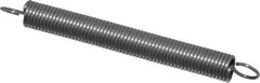 Made in USA - 1/4" OD, 6.25 Lb Max Load, 4.67" Max Ext Len, 0.032" Wire Diam Spring - 2.36 Lb/In Rating, 1.17 Lb Init Tension, 2-1/2" Free Length - Eagle Tool & Supply