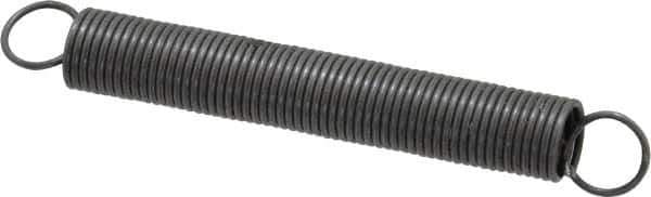 Made in USA - 5/16" OD, 5.16 Lb Max Load, 6.22" Max Ext Len, 0.032" Wire Diam Spring - 1.19 Lb/In Rating, 0.72 Lb Init Tension, 2-1/2" Free Length - Eagle Tool & Supply
