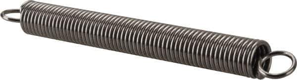 Made in USA - 5/16" OD, 10.26 Lb Max Load, 5.33" Max Ext Len, 0.041" Wire Diam Spring - 3.58 Lb/In Rating, 1.9 Lb Init Tension, 3" Free Length - Eagle Tool & Supply
