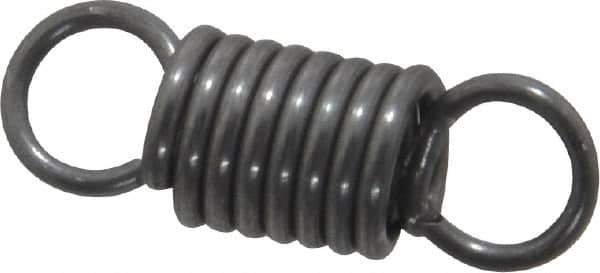 Made in USA - 5/16" OD, 14.4 Lb Max Load, 1.2" Max Ext Len, 0.047" Wire Diam Spring - 54.01 Lb/In Rating, 3.2 Lb Init Tension, 1" Free Length - Eagle Tool & Supply