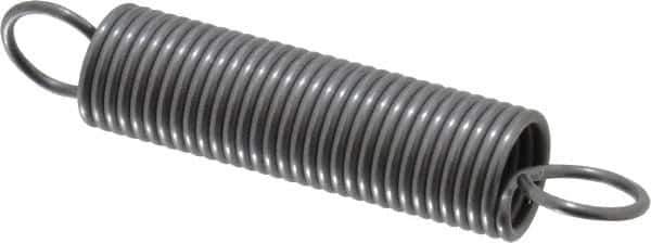 Made in USA - 3/8" OD, 3.51 Lb Max Load, 3.89" Max Ext Len, 0.041" Wire Diam Spring - 3.69 Lb/In Rating, 1.35 Lb Init Tension, 2" Free Length - Eagle Tool & Supply
