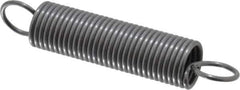Made in USA - 3/8" OD, 3.51 Lb Max Load, 3.89" Max Ext Len, 0.041" Wire Diam Spring - 3.69 Lb/In Rating, 1.35 Lb Init Tension, 2" Free Length - Eagle Tool & Supply