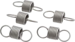 Made in USA - 3/4" OD, 27.61 Lb Max Load, 2.6" Max Ext Len, 0.08" Wire Diam Spring - 37.28 Lb/In Rating, 4.9 Lb Init Tension, 2" Free Length - Eagle Tool & Supply