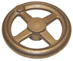 Morton Machine Works - 10", 4 Spoke Straight Handwheel - 2.3" Hub, Aluminum, Plain Finish - Eagle Tool & Supply