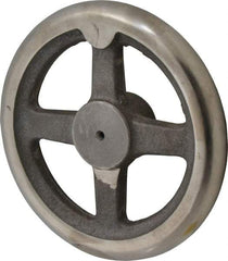 Morton Machine Works - 6", 4 Spoke Straight Handwheel - 1.6" Hub, Cast Iron, Plain Finish - Eagle Tool & Supply