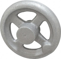 Morton Machine Works - 4", 4 Spoke Straight Handwheel - 1.3" Hub, Aluminum, Plain Finish - Eagle Tool & Supply