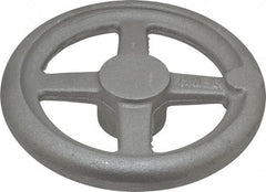 Morton Machine Works - 6", 4 Spoke Straight Handwheel - 1.6" Hub, Aluminum, Plain Finish - Eagle Tool & Supply
