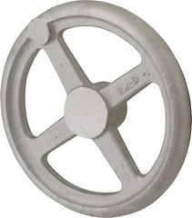 Morton Machine Works - 8", 4 Spoke Straight Handwheel - 1.9" Hub, Aluminum, Plain Finish - Eagle Tool & Supply