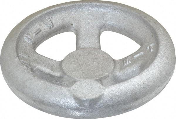 Morton Machine Works - 4", 4 Spoke Offset Handwheel - 1.3" Hub, Aluminum, Plain Finish - Eagle Tool & Supply