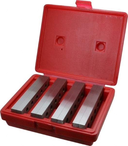 Value Collection - 8 Piece, 6 Inch Long Tool Steel Parallel Set - 1 to 1-3/4 Inch High, 1/2 to 1/2 Inch Thick, 55-62 RC Hardness, Sold as 4 Pair - Eagle Tool & Supply