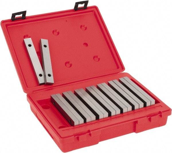 Value Collection - 16 Piece, 6 Inch Long Tool Steel Parallel Set - 7/8 to 1-3/4 Inch High, 1/2 to 1/2 Inch Thick, 55-62 RC Hardness, Sold as 8 Pair - Eagle Tool & Supply