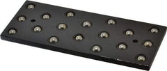 TE-CO - 6" Ball Bearing Parallels - 18 Balls, 1/4" Thick, 2-1/2" Plate Width, 3/8" Ball Diam, Black Oxide - Eagle Tool & Supply