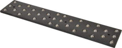 TE-CO - 12" Ball Bearing Parallels - 36 Balls, 1/4" Thick, 2-1/2" Plate Width, 3/8" Ball Diam, Black Oxide - Eagle Tool & Supply