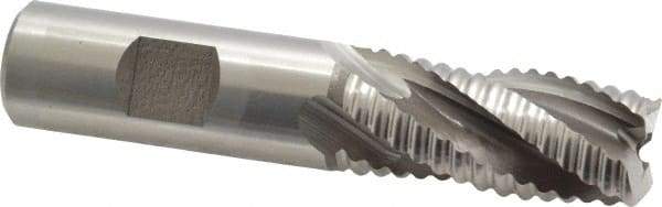 Hertel - 3/4" Diam, Coarse Pitch, 1-5/8" LOC, 4 Flute Cobalt Roughing Square End Mill - Uncoated, 3-3/4" OAL, 3/4" Shank Diam, Single End, 30° Helix - Eagle Tool & Supply