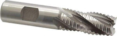 Hertel - 3/4" Diam, Coarse Pitch, 1-5/8" LOC, 4 Flute Cobalt Roughing Square End Mill - Uncoated, 3-3/4" OAL, 3/4" Shank Diam, Single End, 30° Helix - Eagle Tool & Supply