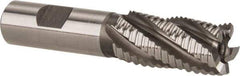 Hertel - 7/8" Diam, Coarse Pitch, 1-7/8" LOC, 5 Flute Cobalt Roughing Square End Mill - Uncoated, 4-1/8" OAL, 3/4" Shank Diam, Single End, 30° Helix - Eagle Tool & Supply