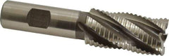 Hertel - 1" Diam, Coarse Pitch, 2" LOC, 5 Flute Cobalt Roughing Square End Mill - Uncoated, 4-1/4" OAL, 3/4" Shank Diam, Single End, 30° Helix - Eagle Tool & Supply
