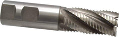 Hertel - 1" Diam, Coarse Pitch, 2" LOC, 5 Flute Cobalt Roughing Square End Mill - Uncoated, 4-1/2" OAL, 1" Shank Diam, Single End, 30° Helix - Eagle Tool & Supply