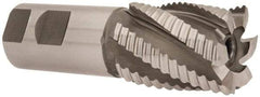 Hertel - 1-1/2" Diam, Coarse Pitch, 2" LOC, 6 Flute Cobalt Roughing Square End Mill - Uncoated, 4-1/2" OAL, 1-1/4" Shank Diam, Single End, 30° Helix - Eagle Tool & Supply