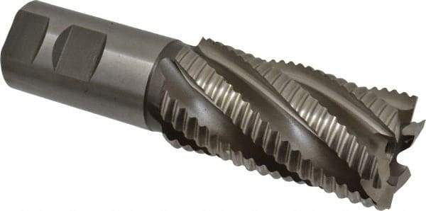 Hertel - 1-1/2" Diam, Coarse Pitch, 3" LOC, 6 Flute Cobalt Roughing Square End Mill - Uncoated, 5-1/2" OAL, 1-1/4" Shank Diam, Single End, 30° Helix - Eagle Tool & Supply