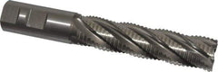 Hertel - 1" Diam, Coarse Pitch, 4" LOC, 5 Flute Cobalt Roughing Square End Mill - Uncoated, 6-1/2" OAL, 1" Shank Diam, Single End, 30° Helix - Eagle Tool & Supply