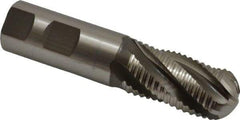 Hertel - 1" Diam, Coarse Pitch, 2" LOC, 5 Flute Cobalt Roughing Ball End Mill - Uncoated, 4-1/2" OAL, 1" Shank Diam, Single End, Centercutting, 30° Helix - Eagle Tool & Supply