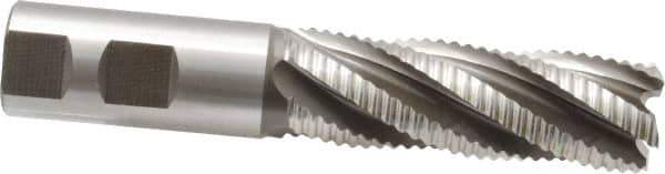 Hertel - 1" Diam, Coarse Pitch, 3" LOC, 5 Flute Cobalt Roughing Square End Mill - Uncoated, 5-1/2" OAL, 1" Shank Diam, Single End, 30° Helix - Eagle Tool & Supply