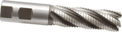 Hertel - 1" Diam, Coarse Pitch, 3" LOC, 5 Flute Cobalt Roughing Square End Mill - Uncoated, 5-1/2" OAL, 1" Shank Diam, Single End, 30° Helix - Eagle Tool & Supply